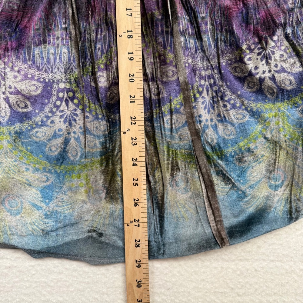 Christopher & Banks Tunic Burnout Velvet Whimsigoth Empire Waist Size Large Long - Picture 8 of 12